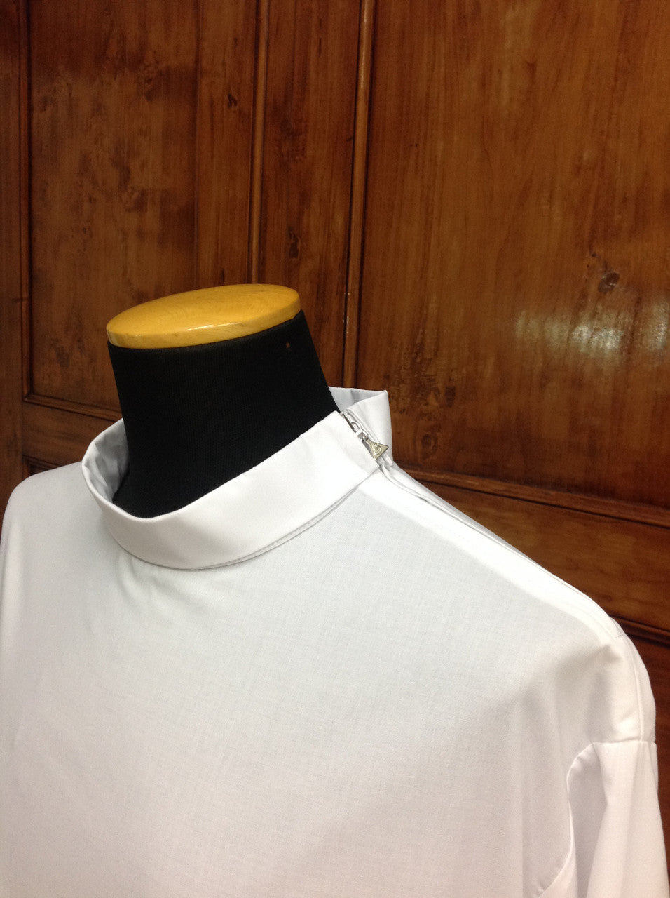 Single Lace Insert & Embroidered Cross Alb | Shoulder Zipper Closure | Poly/Cotton