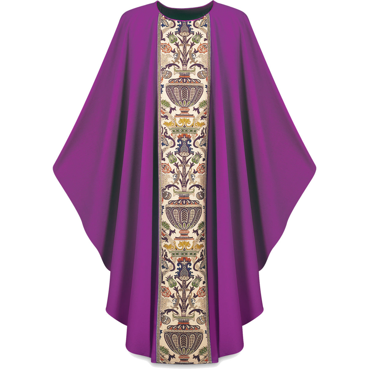 #2749 Regina Coronation Gothic Concelebrants Chasuble | Plain Neck | Poly/Viscose | All Colors