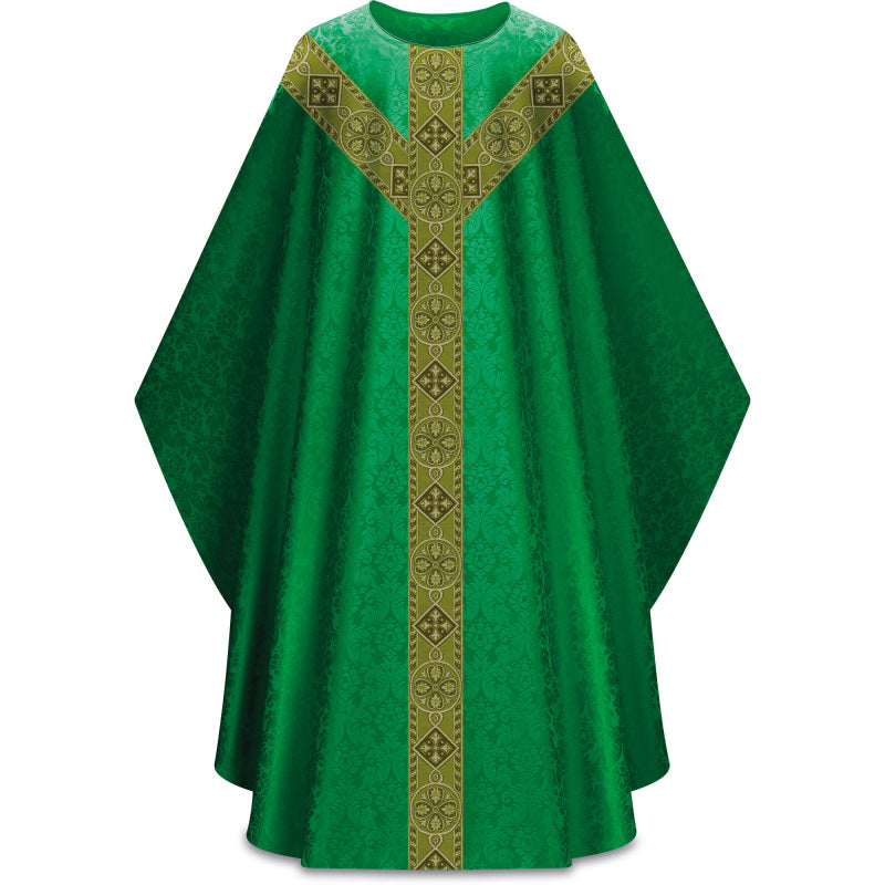 #5290 Damask Gothic Chasuble Woven Galoon