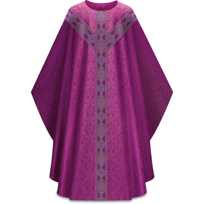 #5290 Damask Gothic Chasuble Woven Galoon