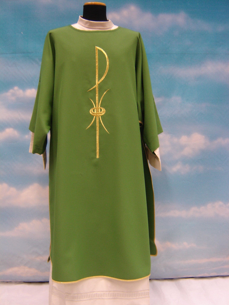 #1205 Chi Rho Dalmatic | 100% Poly | All Colors | Buy 4 Get 1 Free!