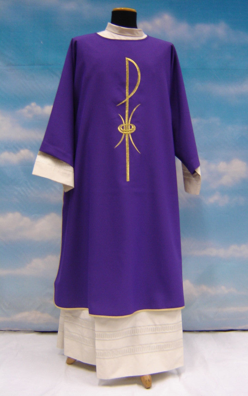 #1205 Chi Rho Dalmatic | 100% Poly | All Colors | Buy 4 Get 1 Free!