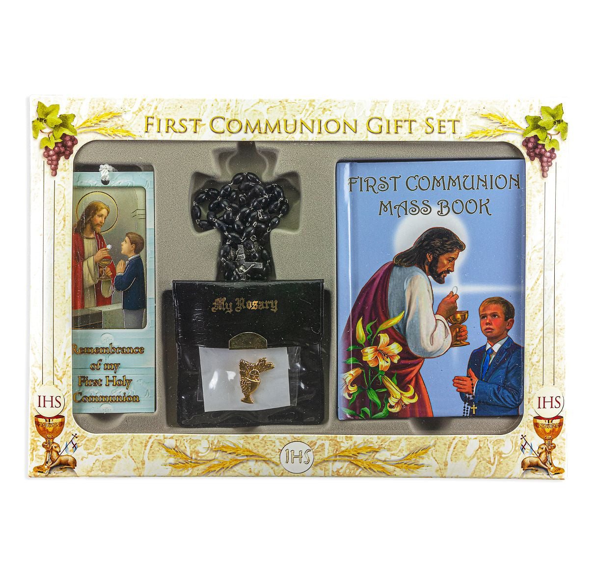 Boys First Communion Set | 6 Pieces | Black