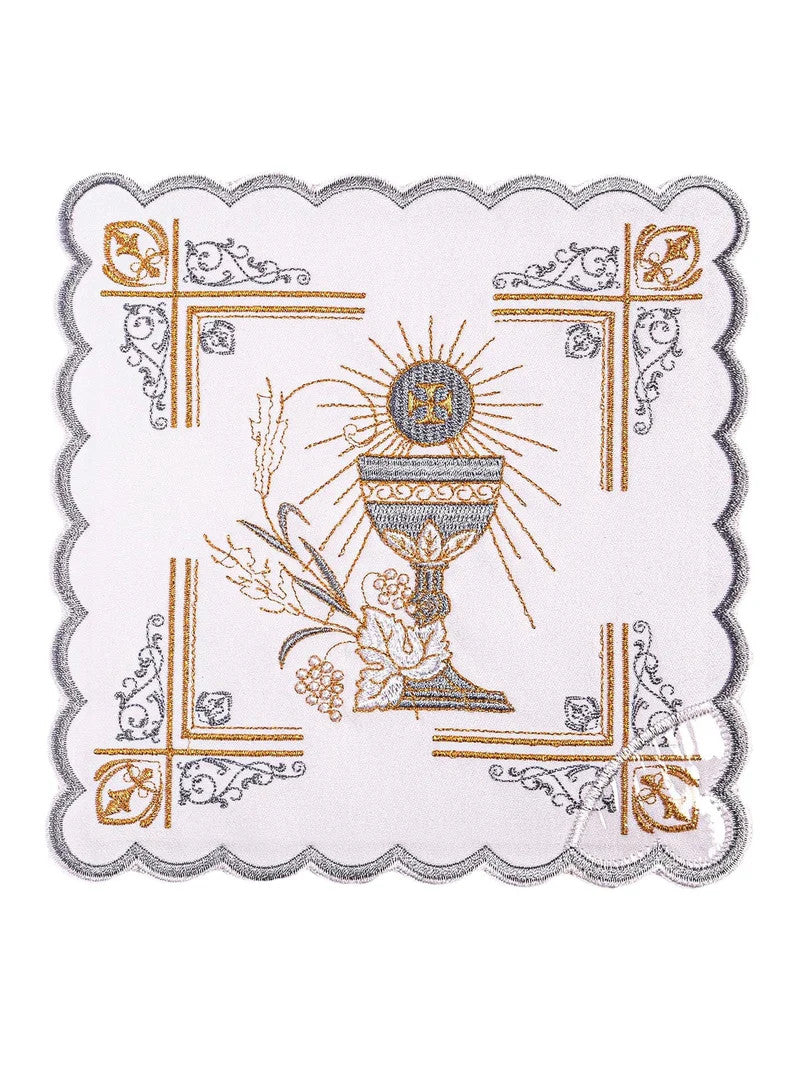 #163 Embroidered Chalice Linen Set