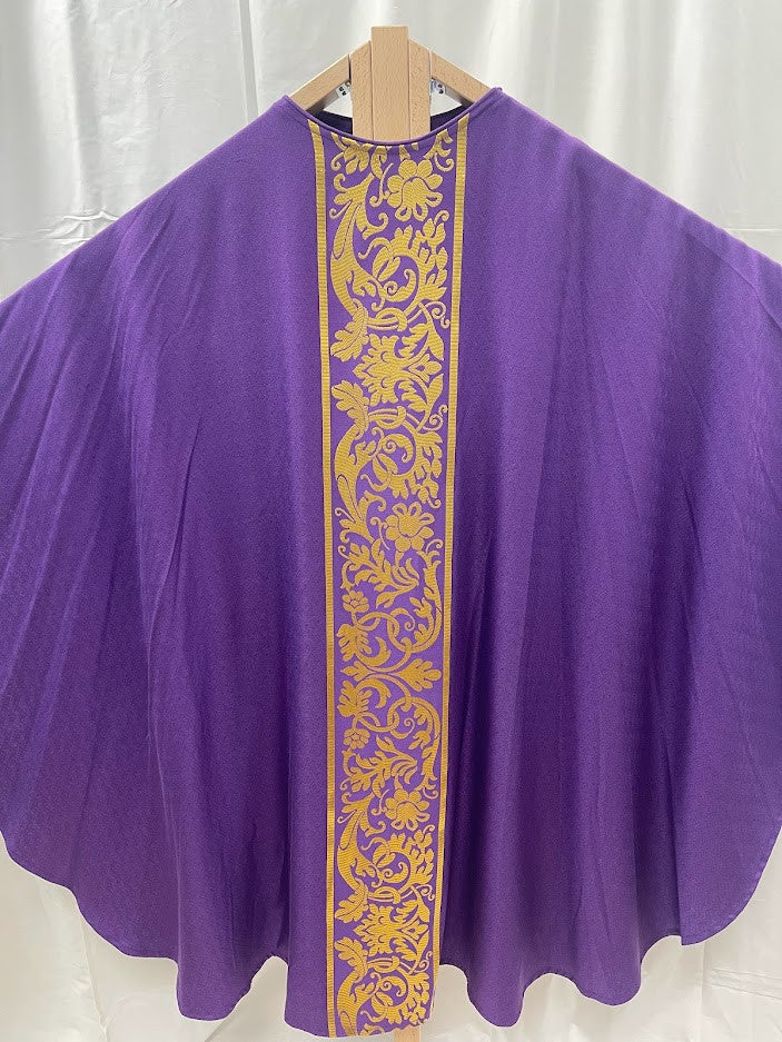 #KC639P Discontinued Gothic Chasuble with Gold Embroidery