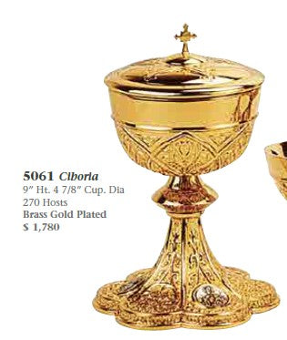 #5061M Brass Gold Plated Ciboria