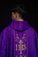 #KOR/268/02/67 Ornate IHS Chasuble, Red