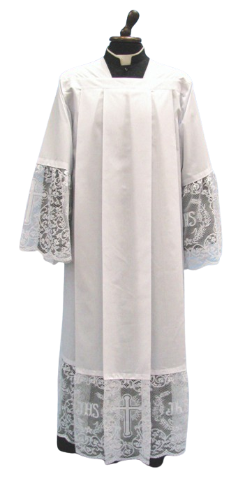 #055 IHS Lace Alb | Pullover | Mixed Cotton