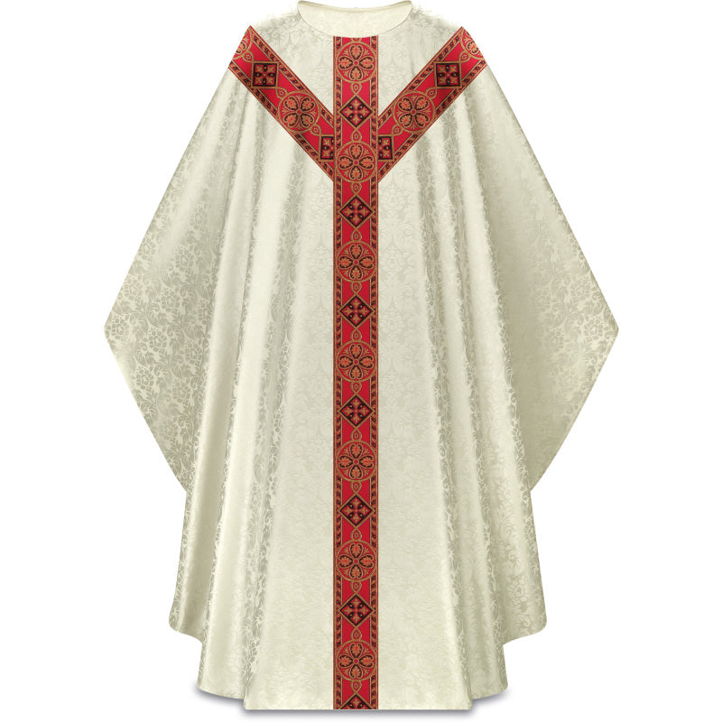 #5290 Damask Gothic Chasuble Woven Galoon