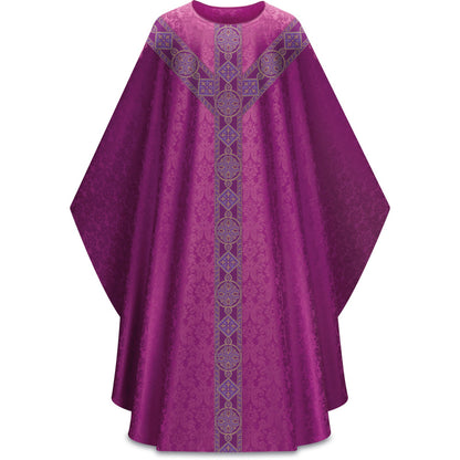 #5290 Damask Gothic Chasuble Woven Galoon