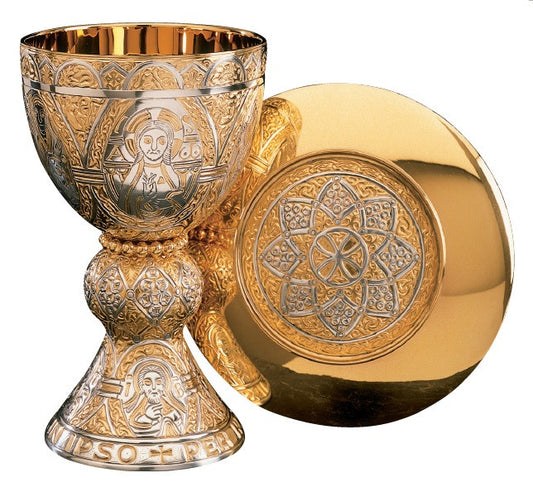 #2330 "The Tassilo" Chalice & Paten | 7 1/2", 18oz. | Multiple Finishes Available