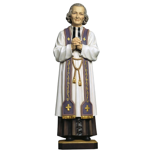 St. John Vianney - Curé d´Ars Statue | Hand Carved In Italy | Multiple Sizes