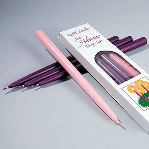 11.5" Advent Taper Candles | 3 Purple/1 Pink