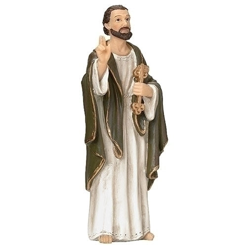 4" Saint Peter Figure & Prayer Card