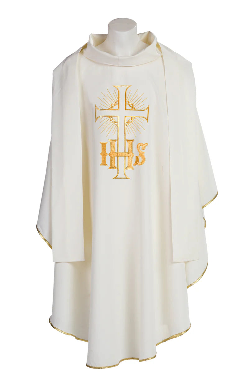 #52PEL IHS Chasuble With Collar