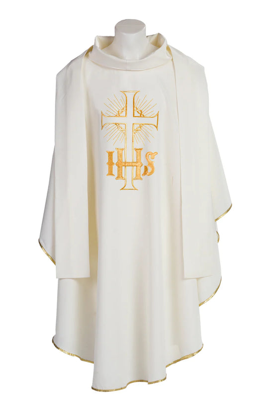 #52PEL IHS Chasuble With Collar