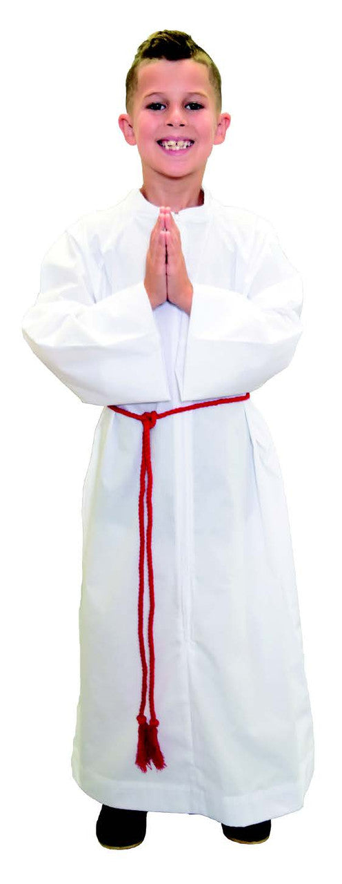 #556 Altar Server Alb with Capuche/Hood | Lightweight Poly/Cotton | All Sizes
