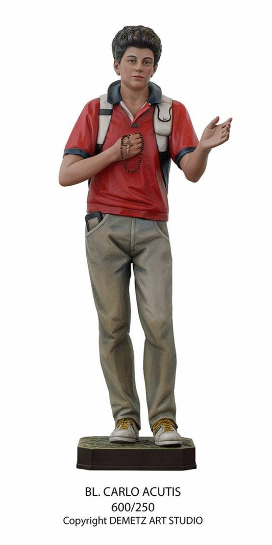 #600/250 St. Carlo Acutis Statue | Handmade In Italy | All Finishes & Sizes