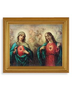 #110-226 Sacred Hearts Gold Frame