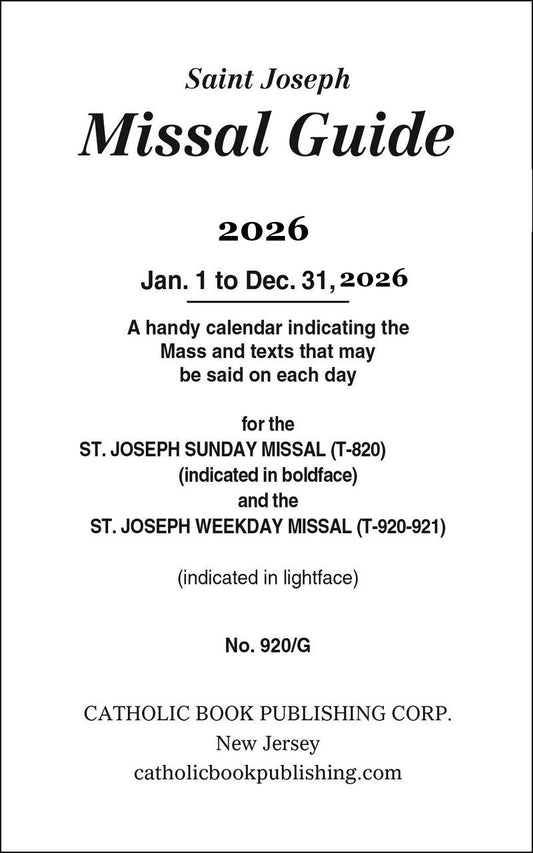 Annual Missal Guide | 2026 | AVAILABLE NOW