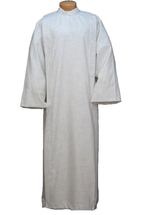 #322 Textured Flax Front Wrap Alb | Poly/Flax