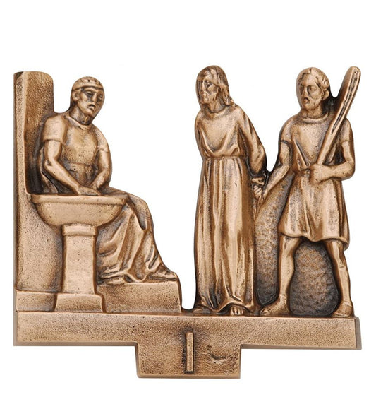 #1100-153 Solid Bronze Stations Of The Cross | 5-3/4" x 5-3/4"