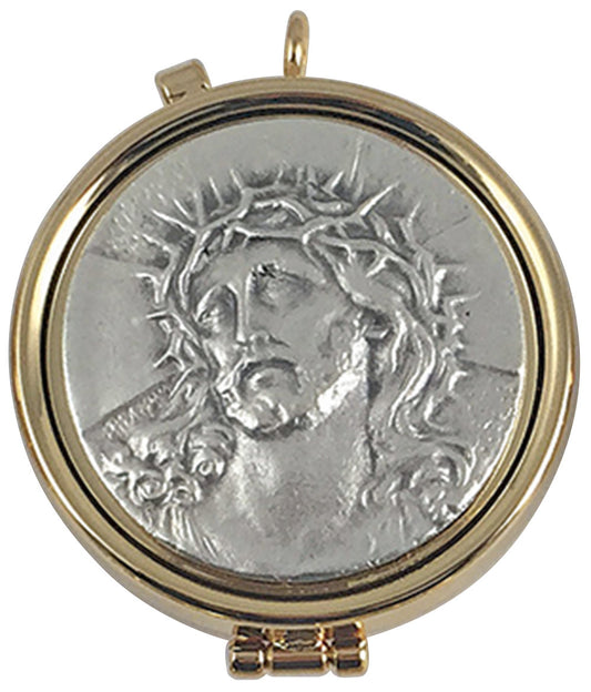 K90 Head of Christ Pyx | 24K Gold-Plated | Holds 7 Hosts