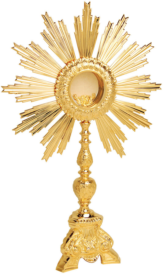 K686 24K Gold Plated Ornate Monstrance