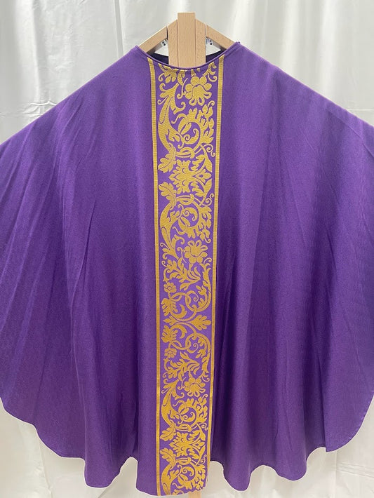 #KC639P Discontinued Gothic Chasuble with Gold Embroidery
