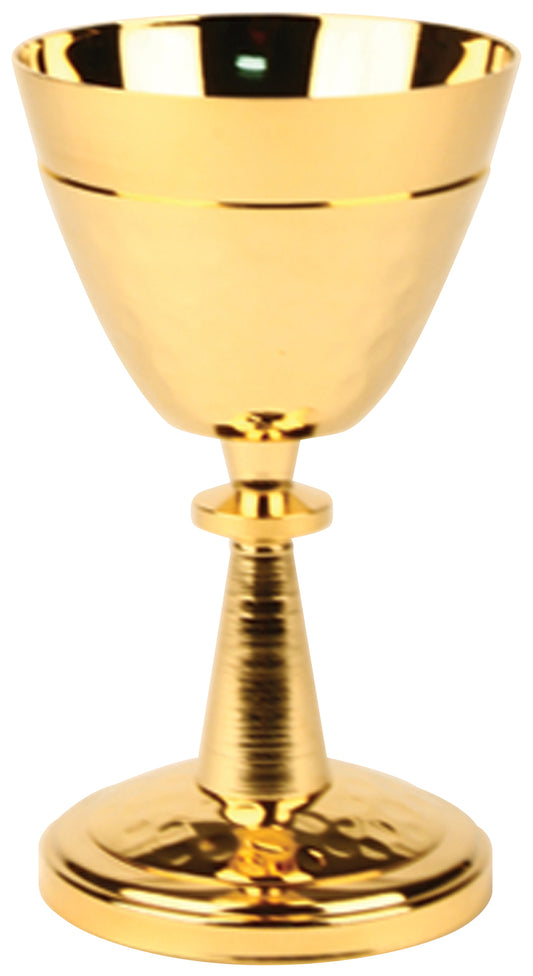 #K235 24K Gold Plated Chalice, 5.25"