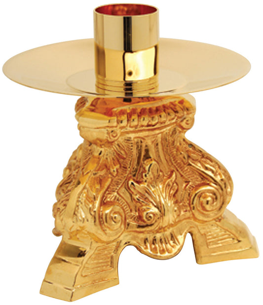 K8 Altar Candlestick | 5"H | 24K Gold Plated