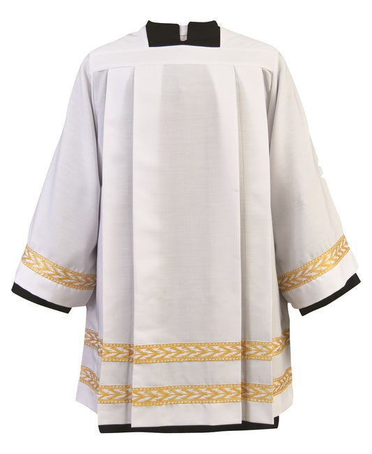 #4341 Embroidered Gold Bands Surplice | Poly/Wool