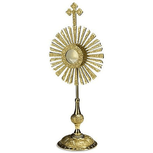 #TS433 Budded Cross Monstrance with Removable Luna
