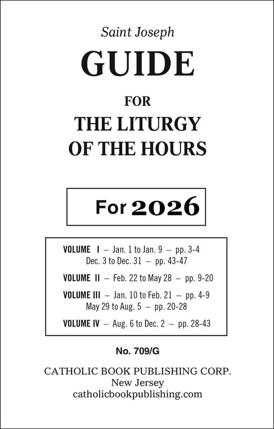 Liturgy Of The Hours Guide | 2026 Large Type | AVAILABLE NOW